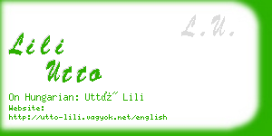 lili utto business card